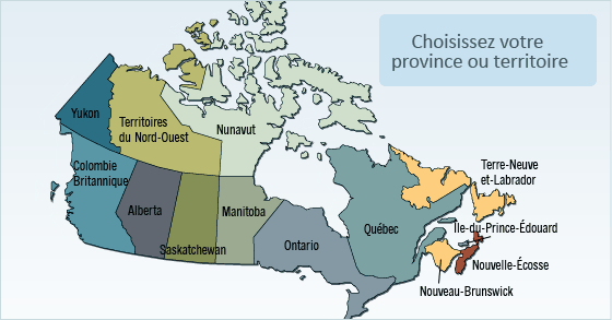 Carte g&eacute;ographic du Canada