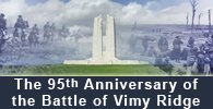 95th Anniversary of the Battle of Vimy Ridge