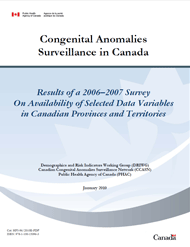 Congenital Anomalies Surveillance in Canada