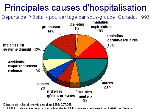 Principales causes d'hospitalisation : Canada 1993