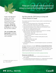 Hypertension: Fast Facts from the 2009 Survey on Living with Chronic Disease in Canada