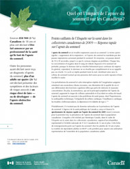 Points saillants de l'Enqu&ecirc;te sur la sant&eacute; dans les collectivit&eacute;s canadiennes de 2009 - R&eacute;ponse rapide sur l'apn&eacute;e du sommeil