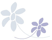 Blue flower graphic