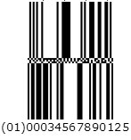 Example of a GS1 Databar (2D bar code)