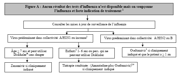 Figure A : Aucun résultat des tests d'influenza n'est disponible mais on soupçonne(1)