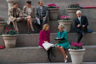 People sitting on stairs