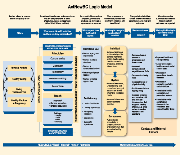 Figure 3: Logic Model for ActNowBC