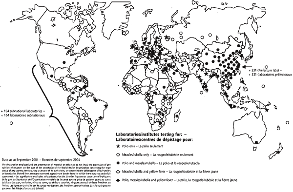 Global vaccine-preventable disease laboratory network