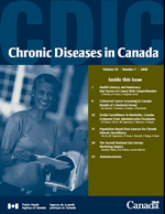 Chronic Diseases in Canada cover of the  PDF version