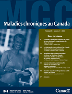 Maladies chroniques au Canada - couverture 